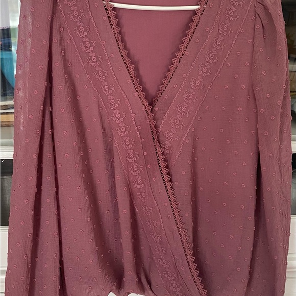 Light plum, size medium, long sleeve blouse by “ee:some”. - Picture 2 of 7